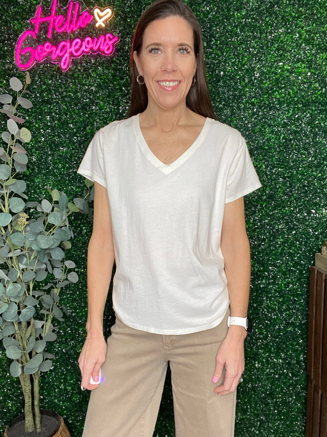 Vani Jersey Top in White