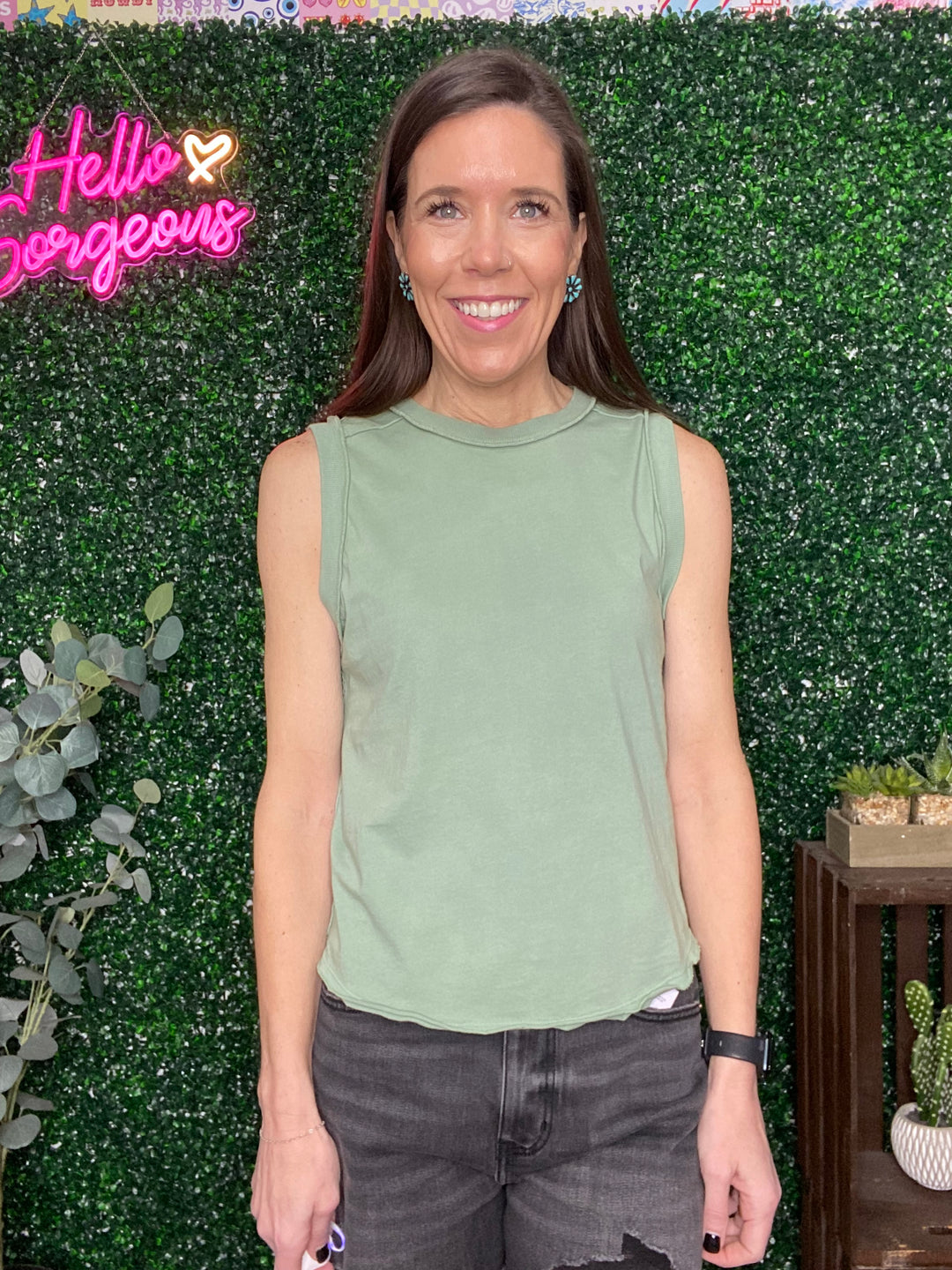 Zo Tank in Iceberg Green