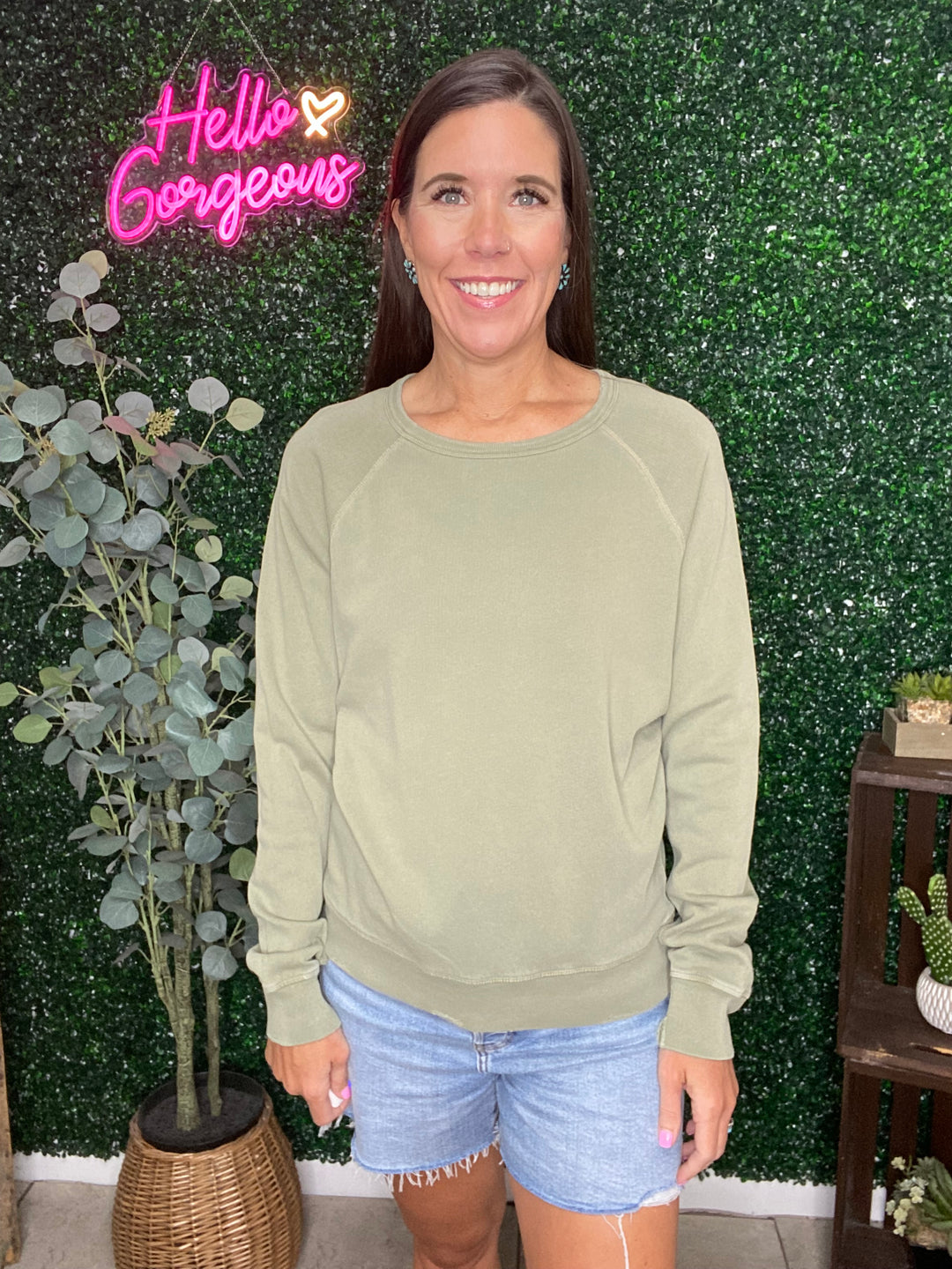 Lilja Top in Vetiver