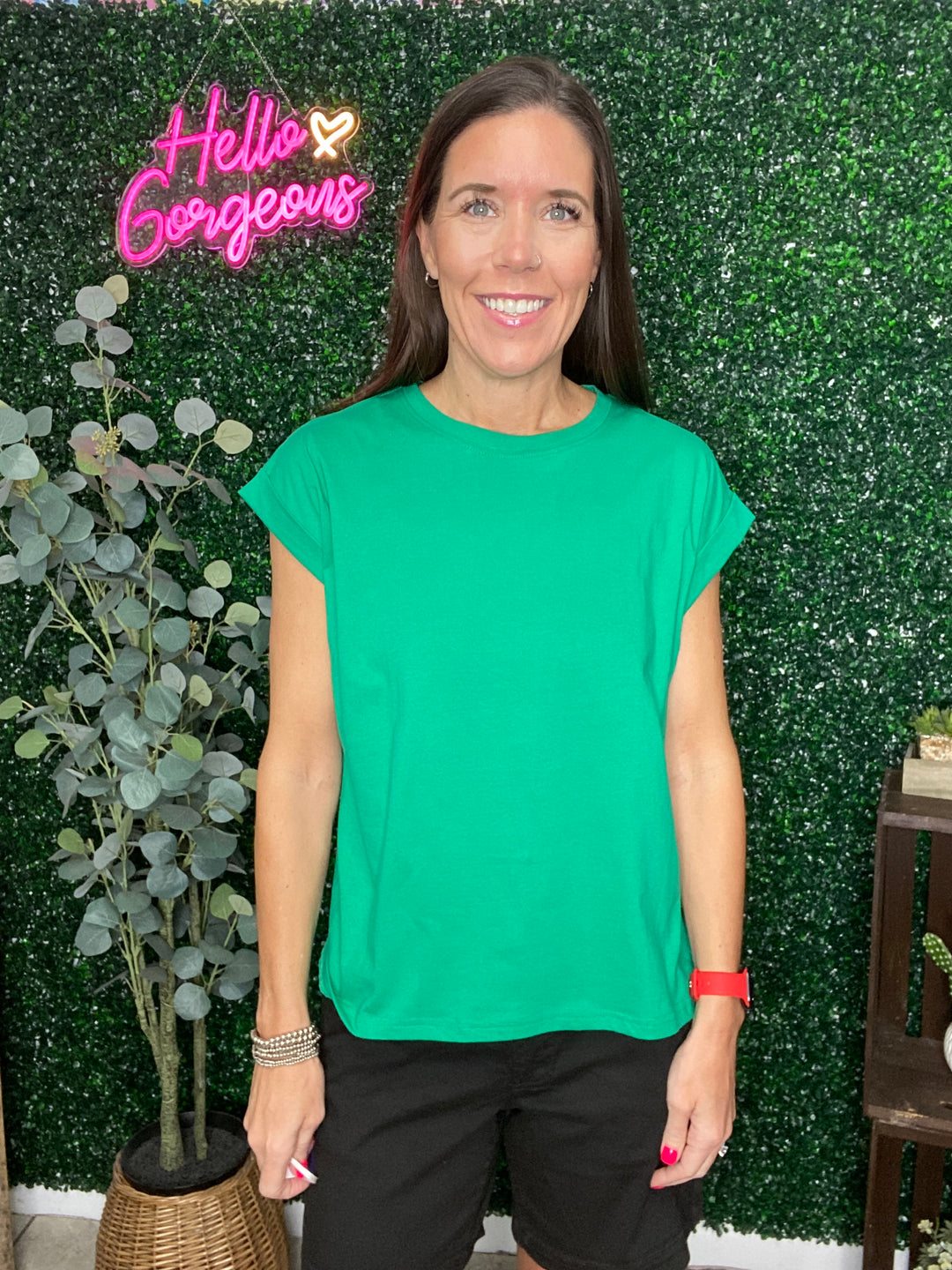 Kassie Top in Kelly Green