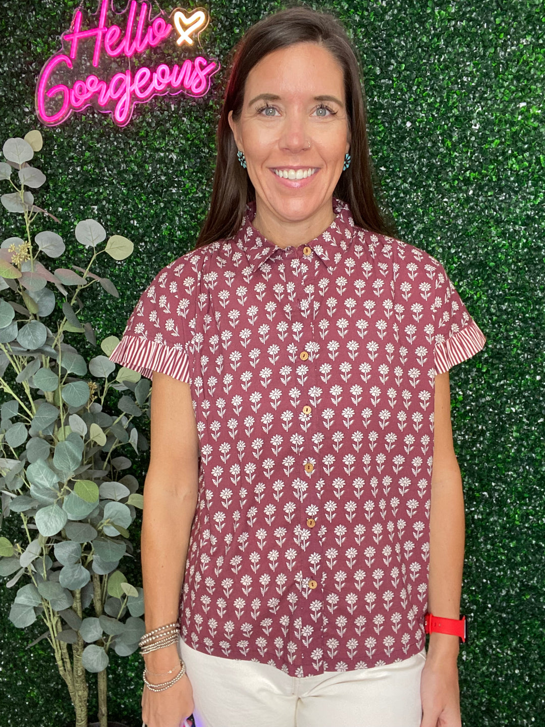 Stevie Top in Maroon