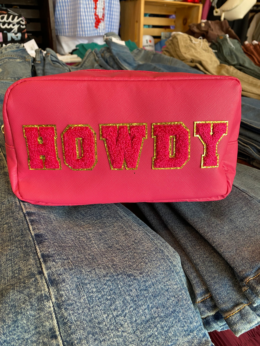 Howdy Zipper Patch Bag