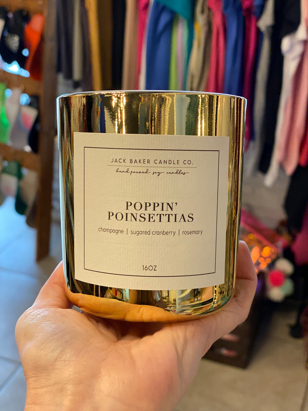 Poppin Poinsettias Candle