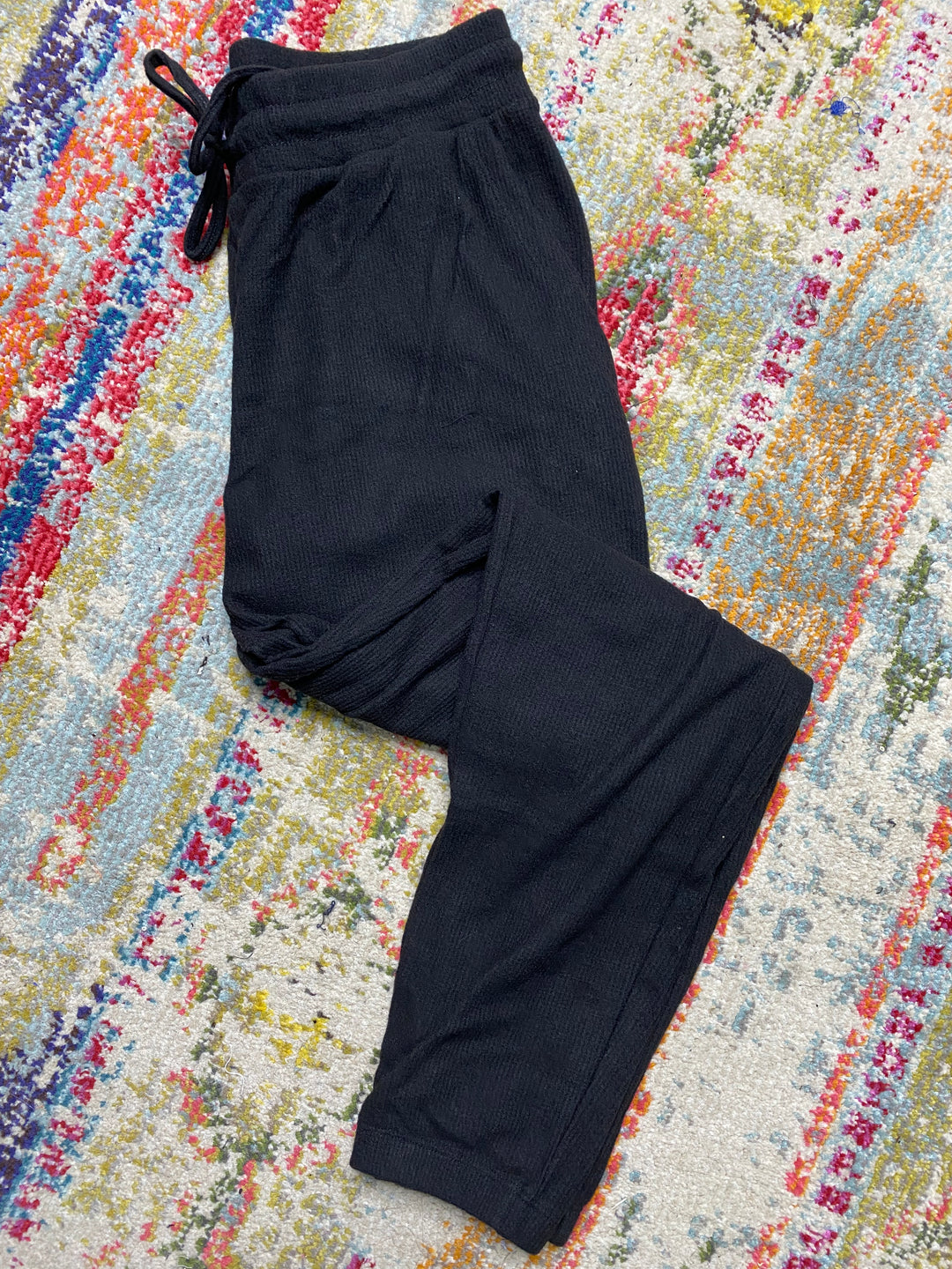 Mae Waffle Jogger in Black