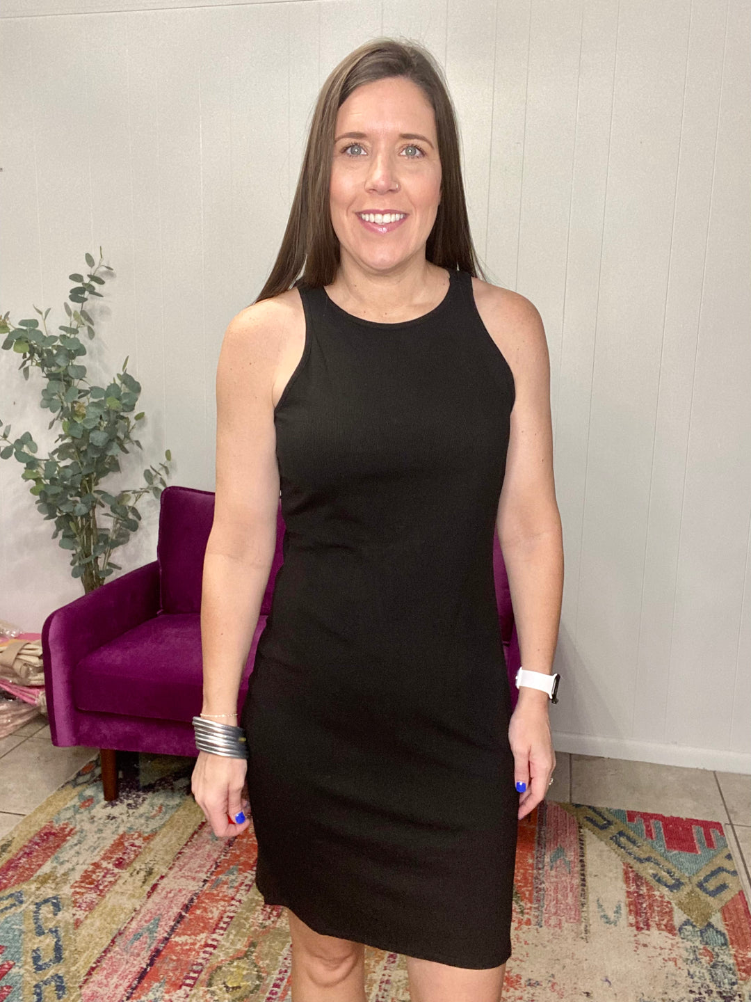 Kellie Midi Dress in Black