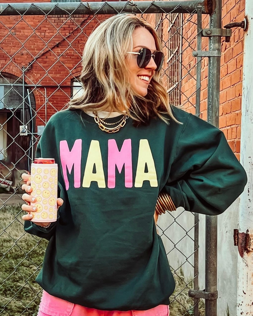 Mama Forest Green Sweatshirt