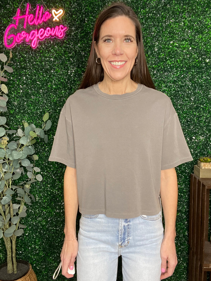 Maddox Top in Charcoal