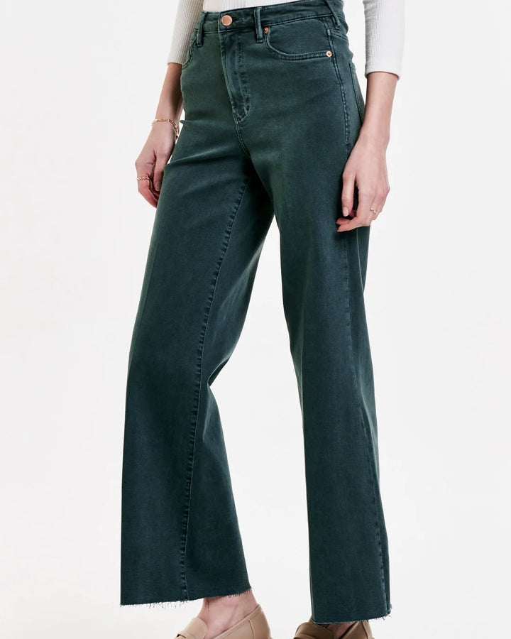 Fiona {Pine} Wide Leg Jean