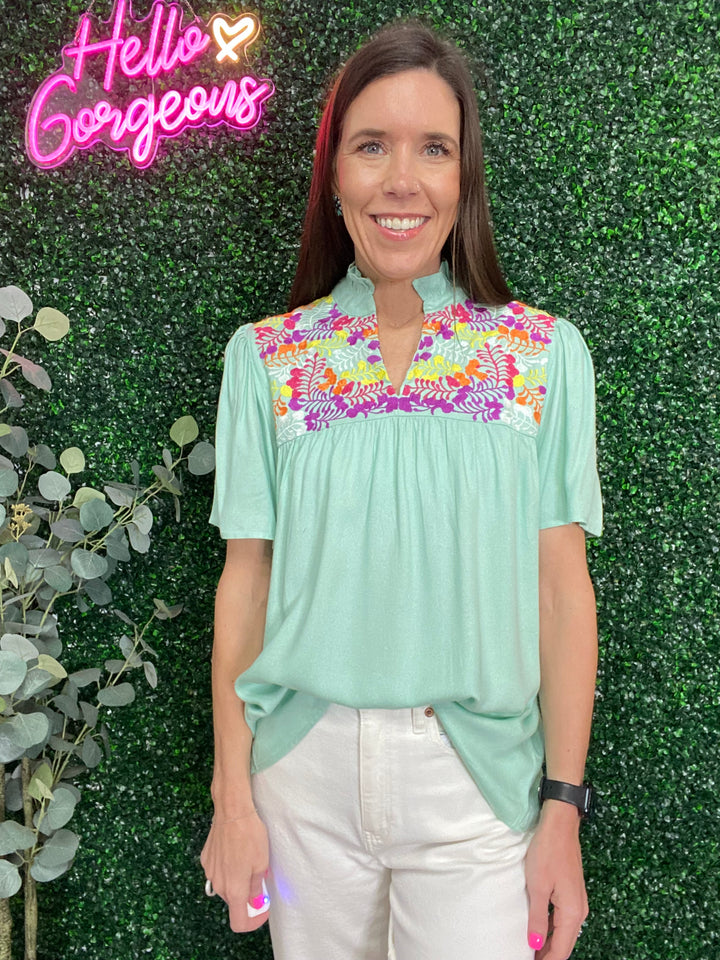 Reece Top in Mint