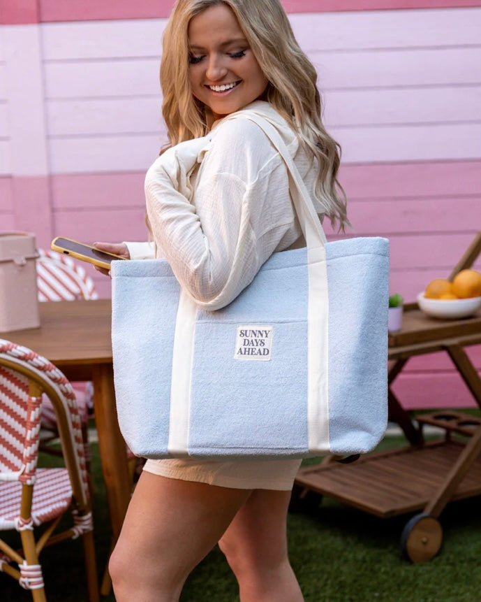 Terry Tote - Blue - Sunny Days Ahead