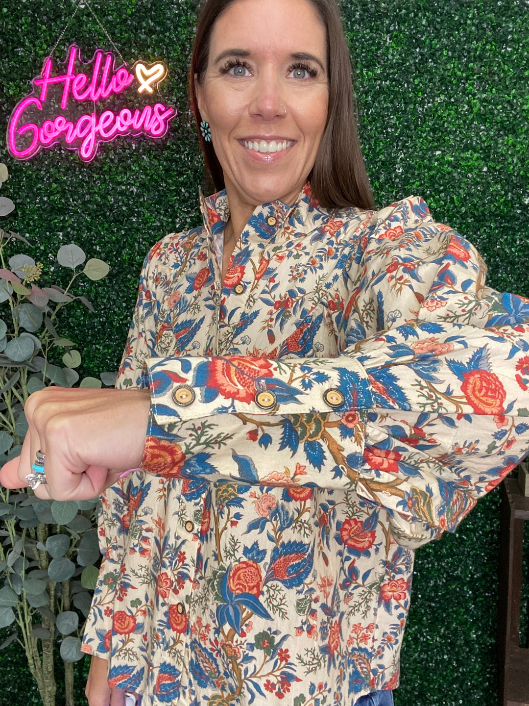 Jenna Top in Fall Floral