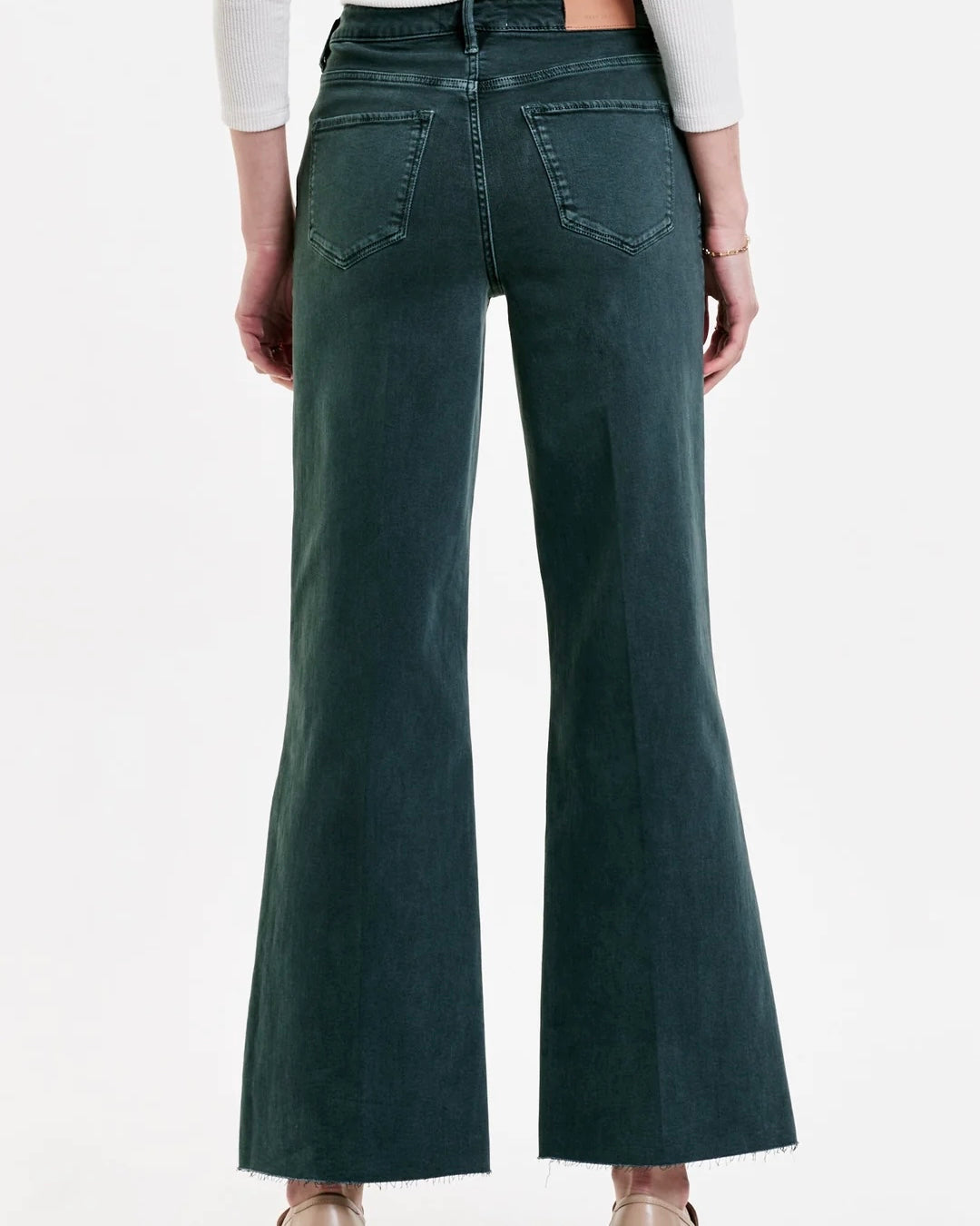 Fiona {Pine} Wide Leg Jean