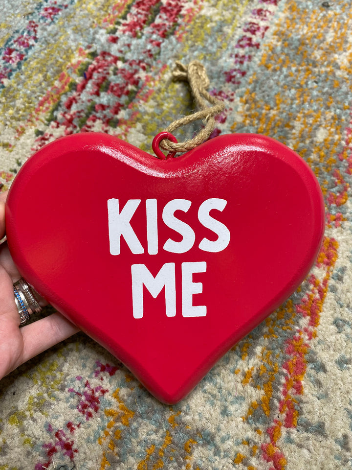 Candy Heart Wooden Sign