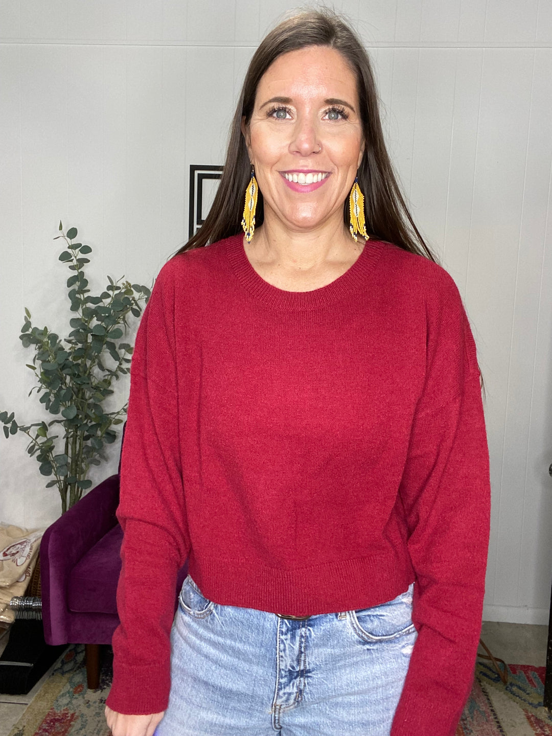Rylie Sweater in Wine