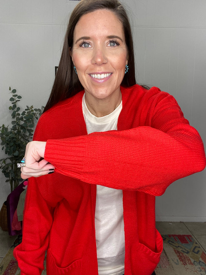 Claire Cardigan in Red
