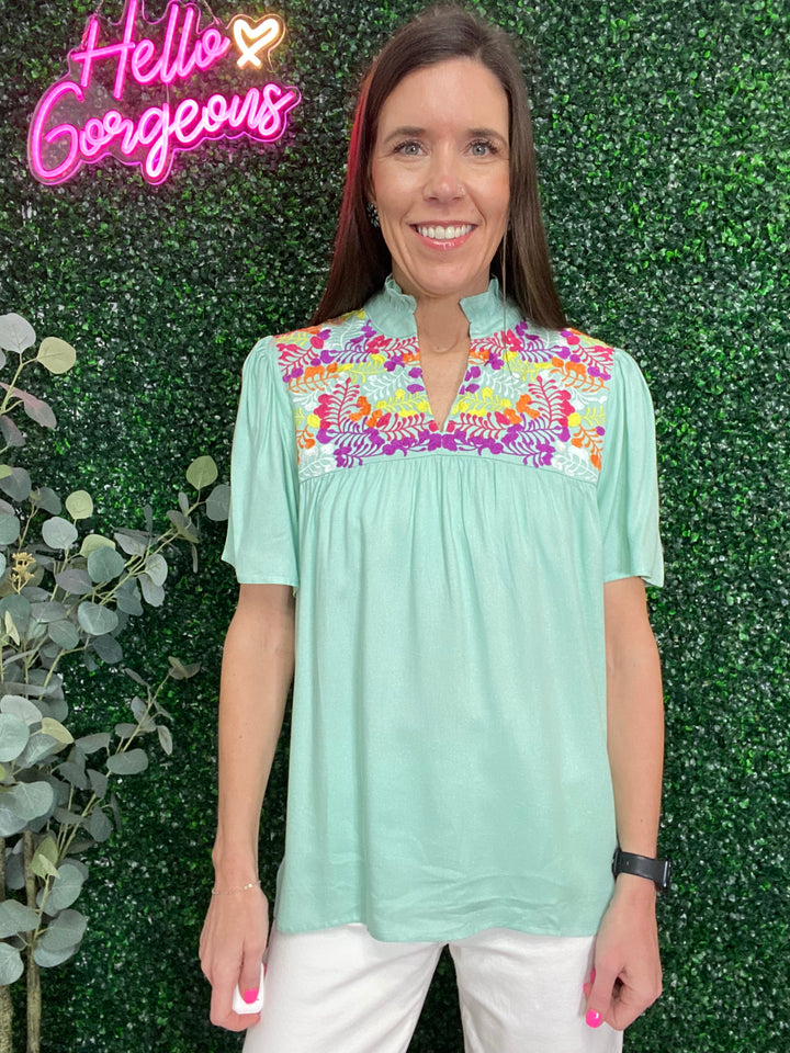 Reece Top in Mint