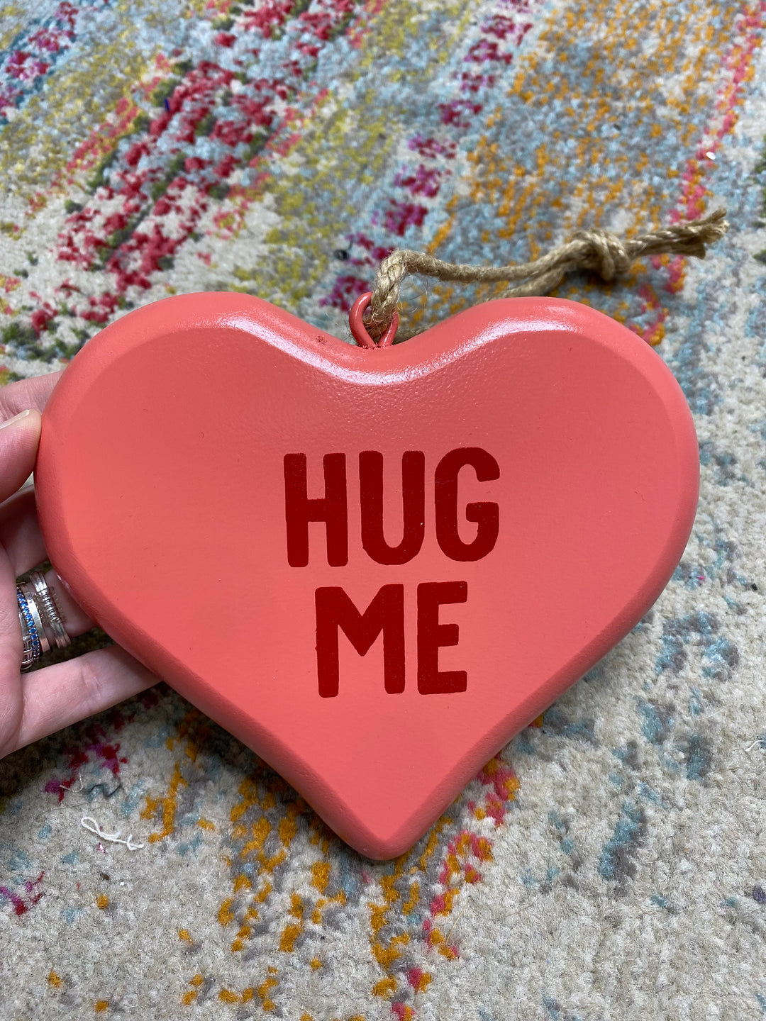 Candy Heart Wooden Sign