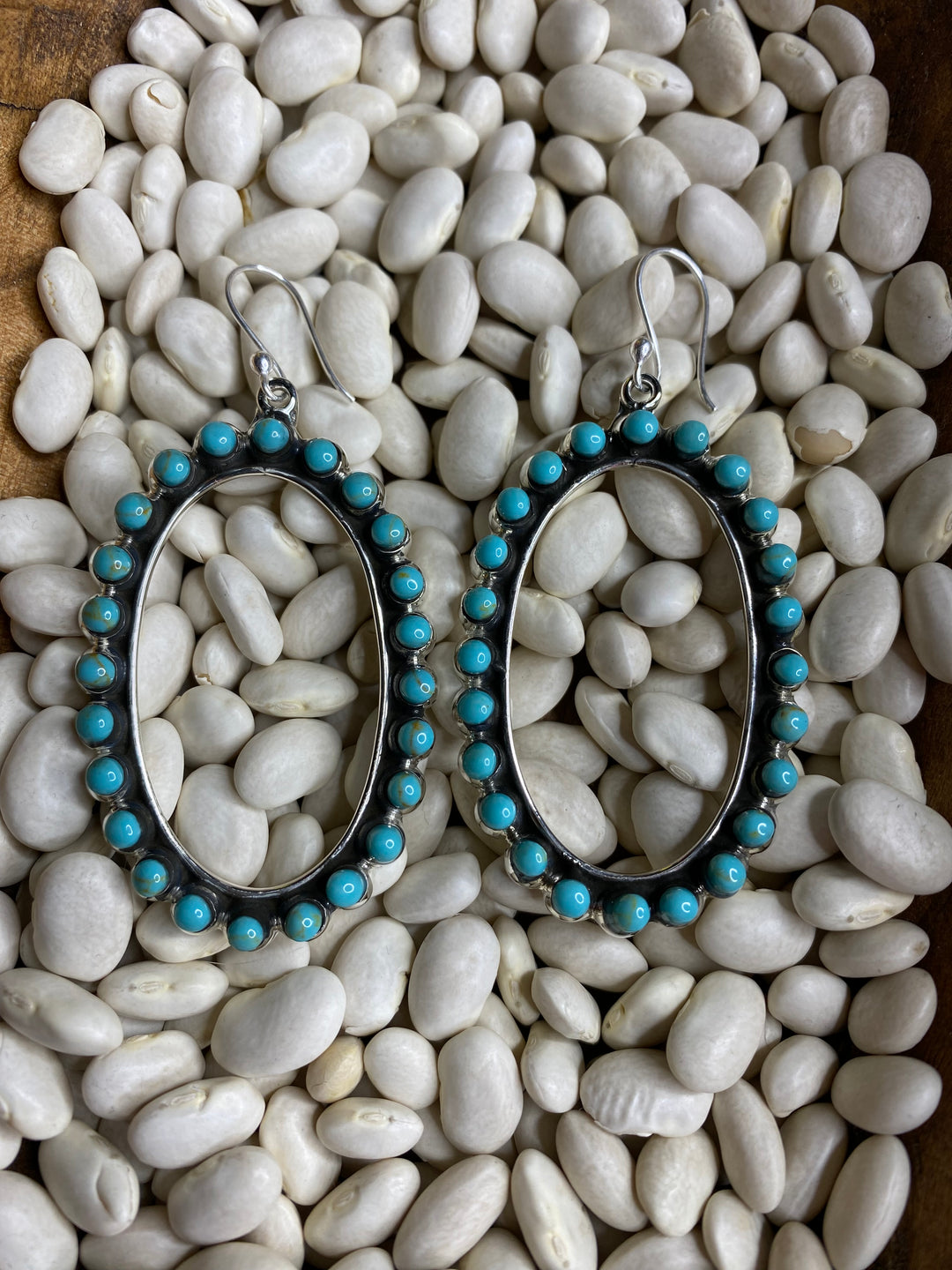 Turquoise {wide oval} Earrings