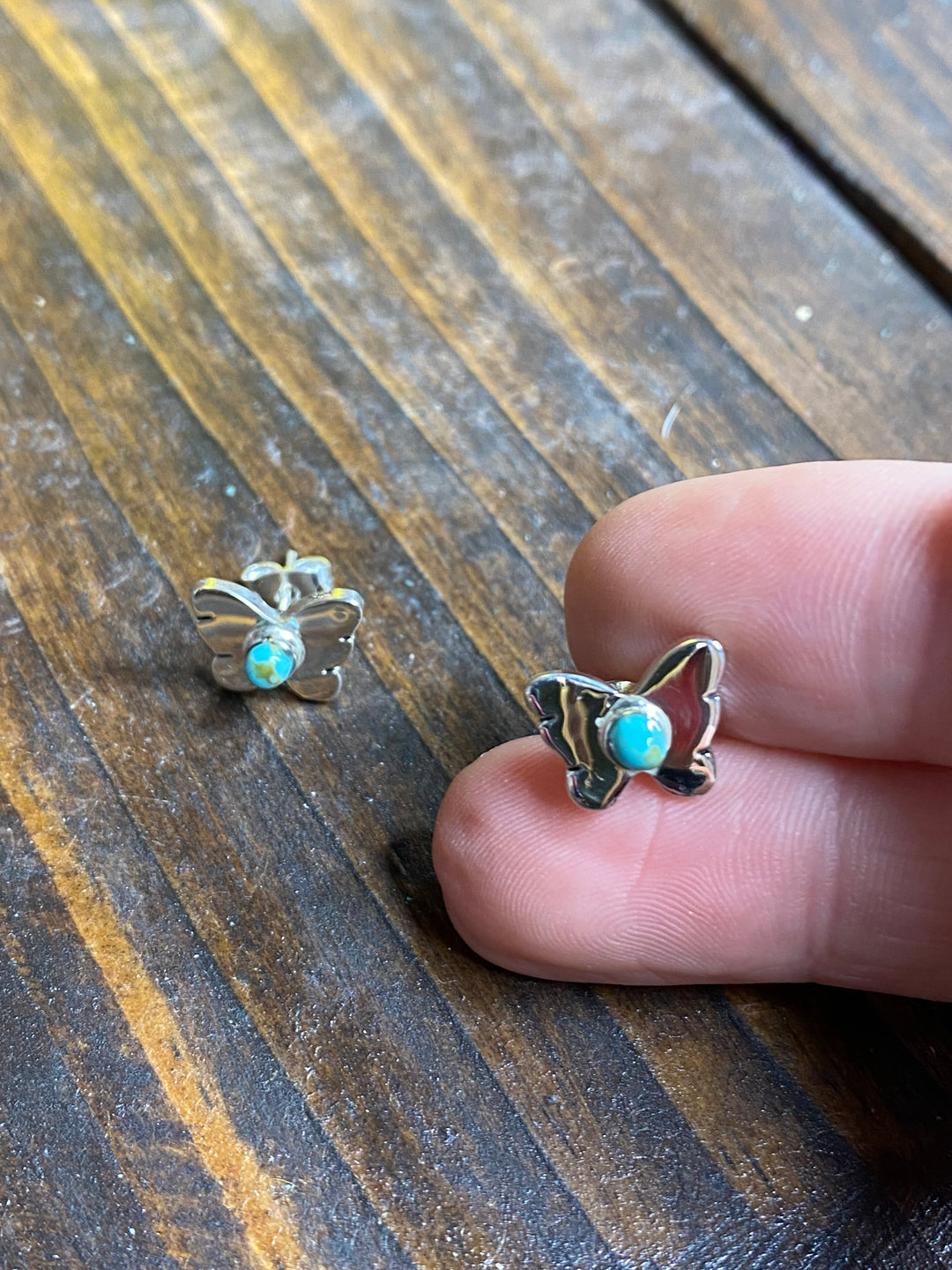 Butterfly Turquoise Studs
