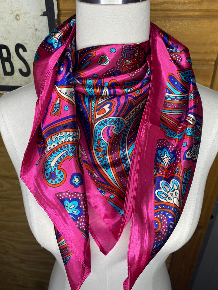 Hot Pink Paisley Wild Rag