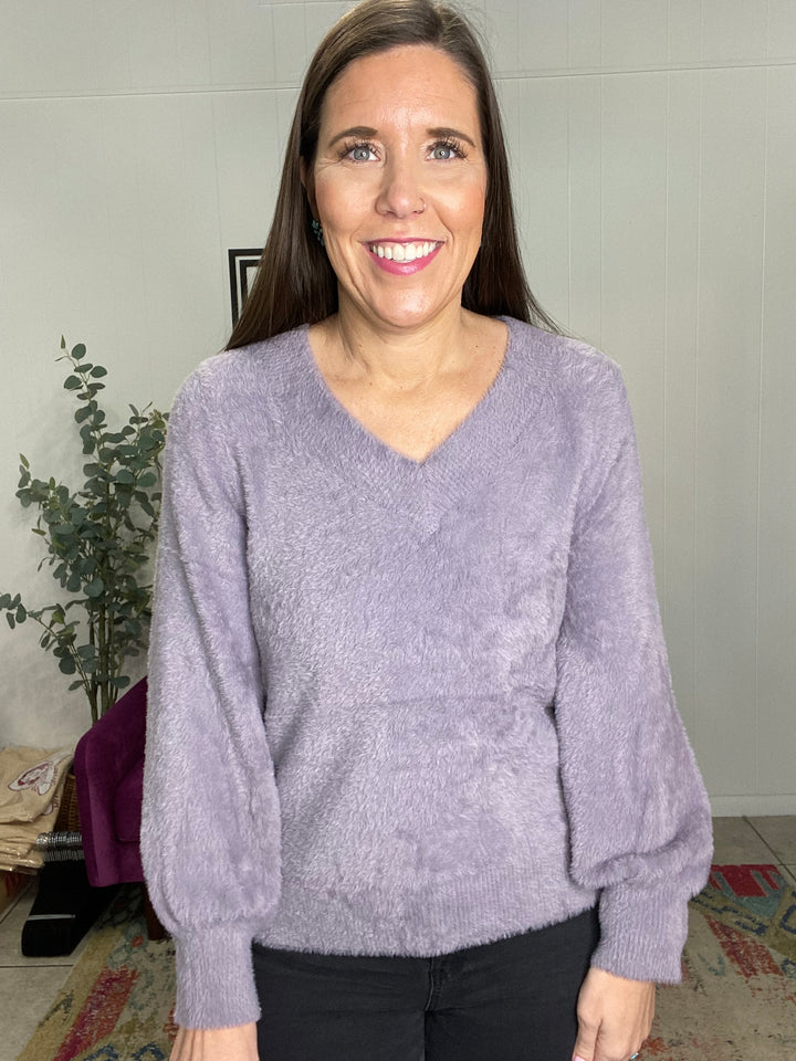 Valli Plush Sweater in Lilac