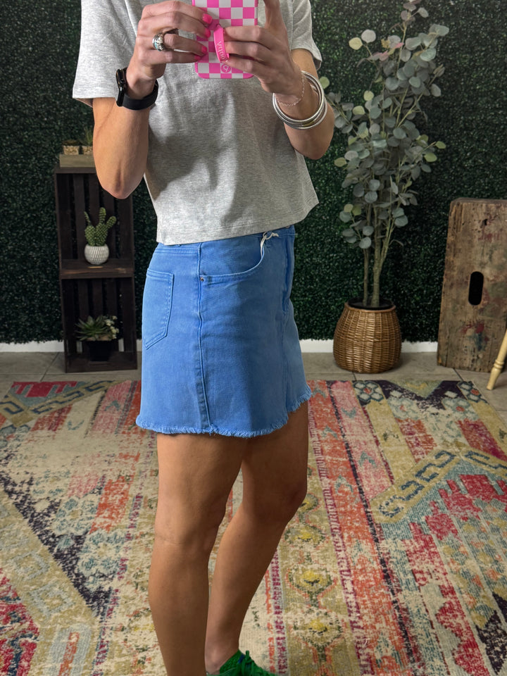 Tori Skirt in Ocean Blue