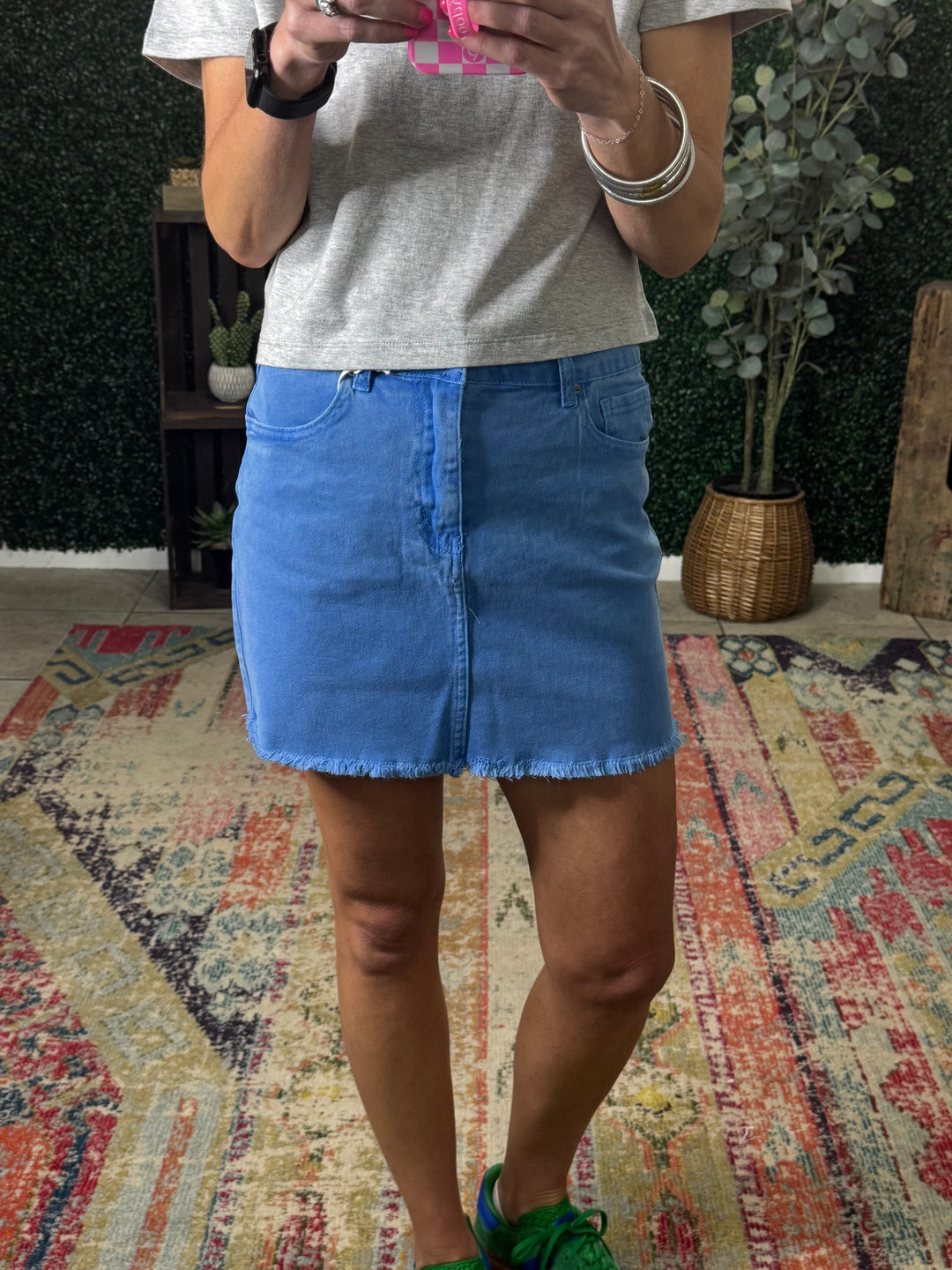 Tori Skirt in Ocean Blue