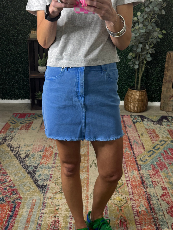 Tori Skirt in Ocean Blue