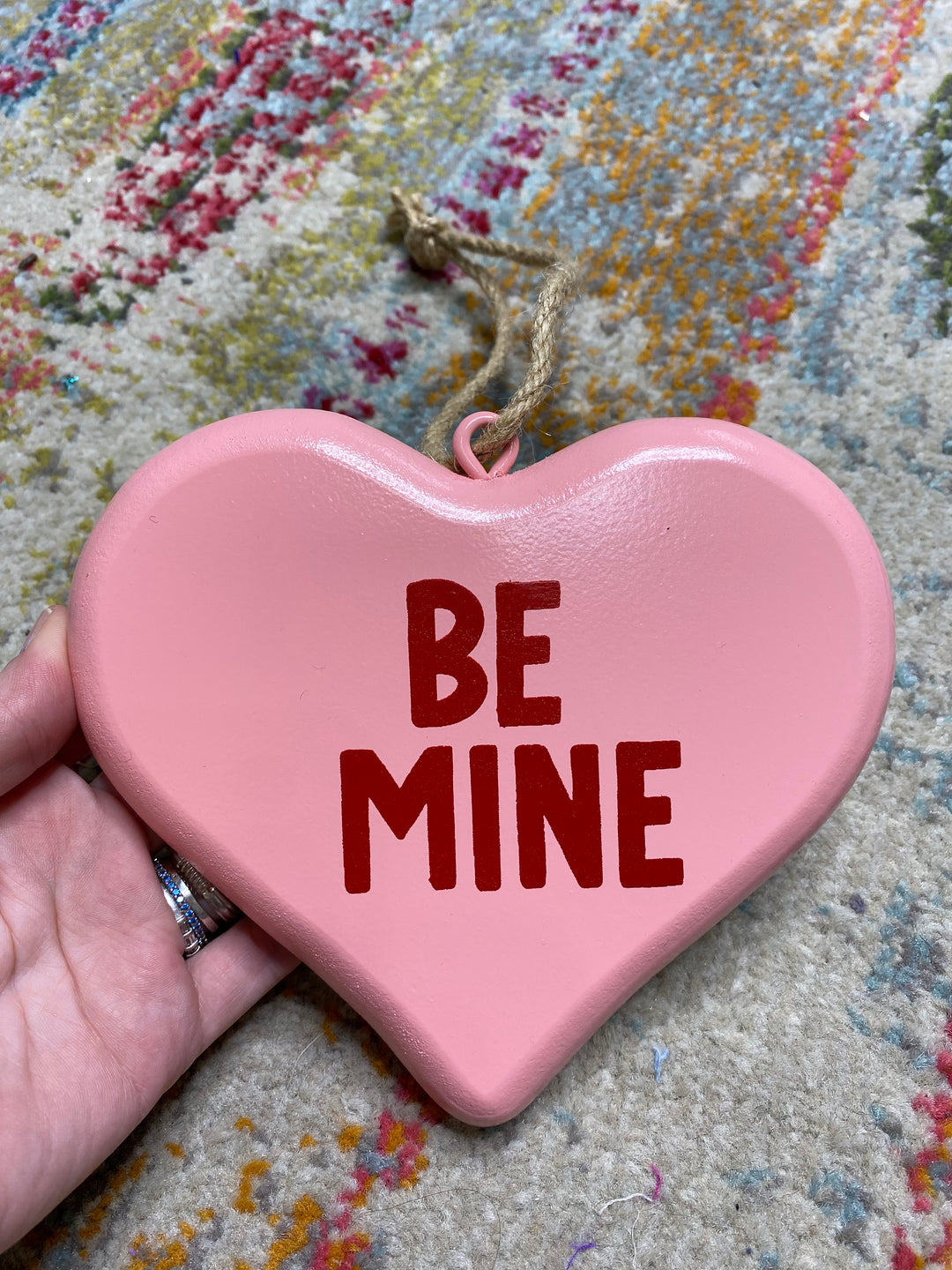 Candy Heart Wooden Sign
