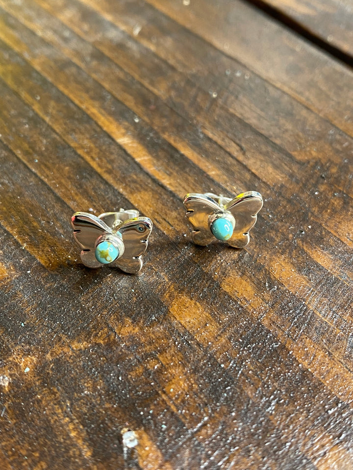 Butterfly Turquoise Studs