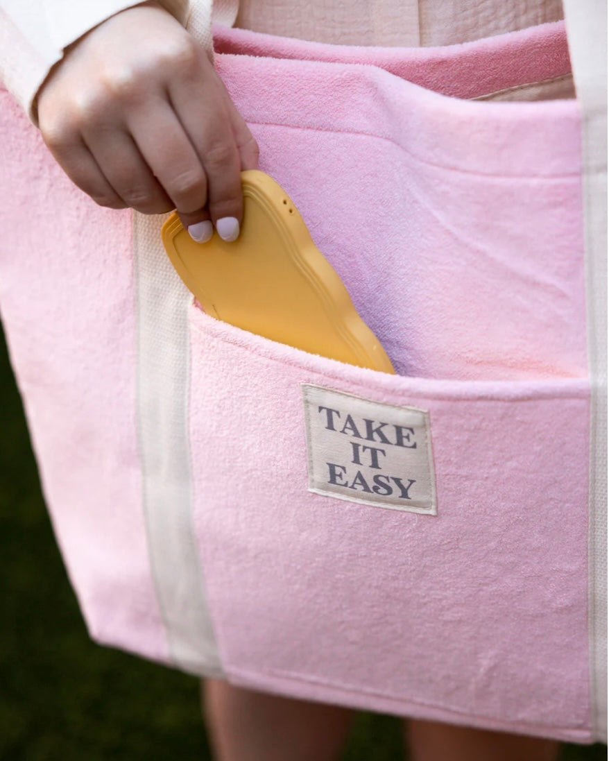 Terry Tote - Pink - Take It Easy