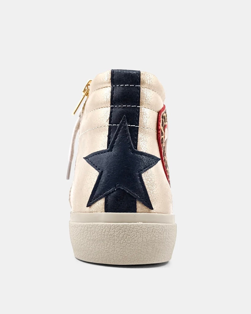 Rooney Gold Crinkle Sneaker