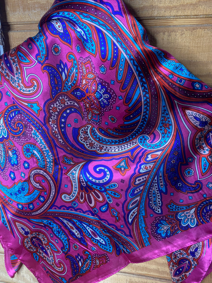 Hot Pink Paisley Wild Rag