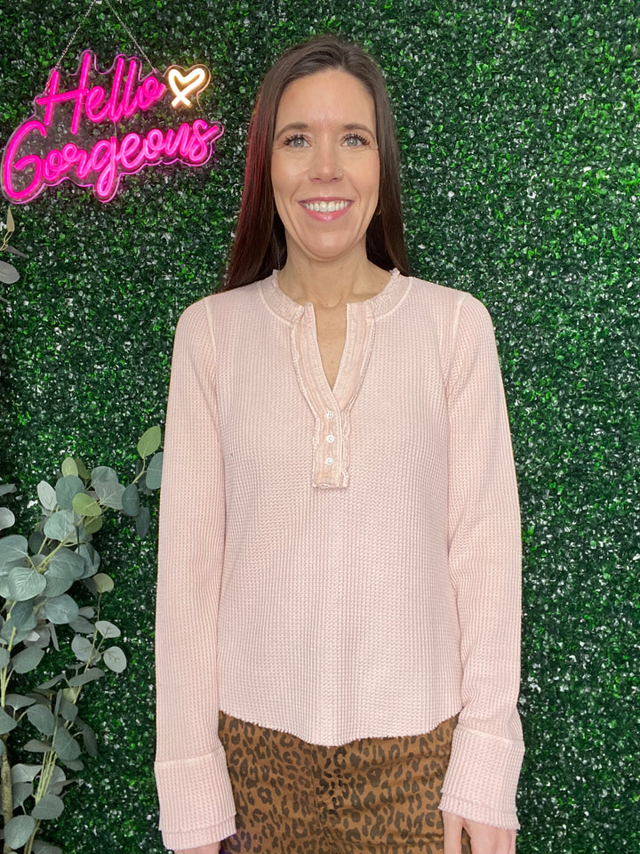 Luna Thermal Top in Rose
