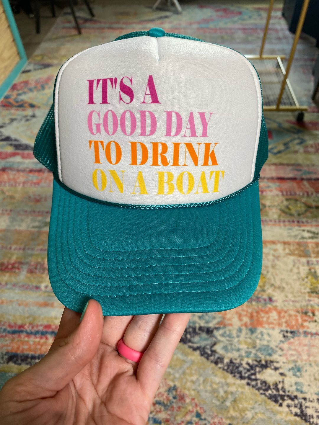 On A Boat Trucker Hat