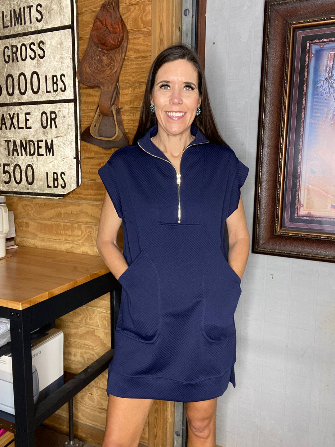 Jaycee Dress in Navy
