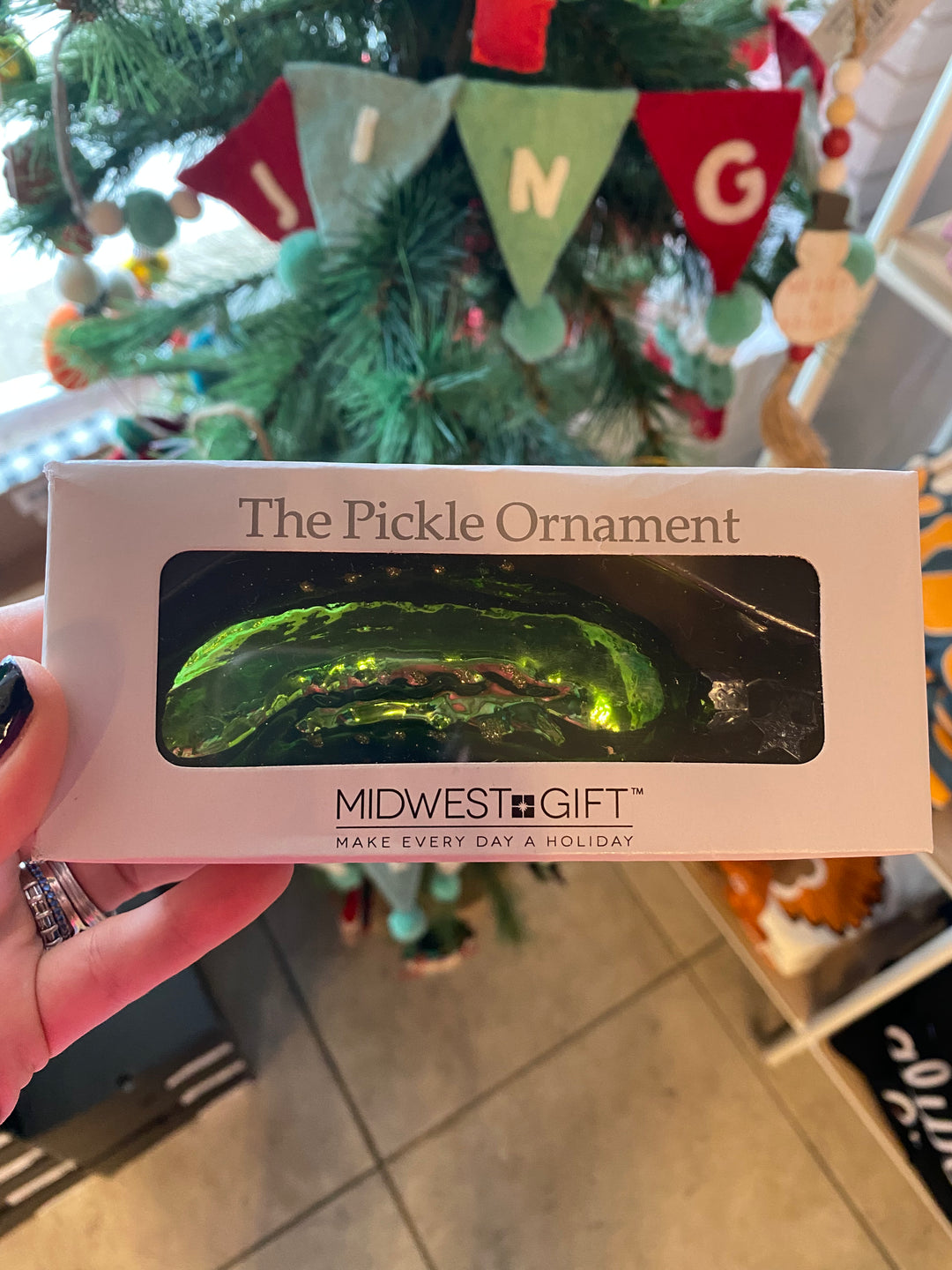 Pickle Glass Ornament