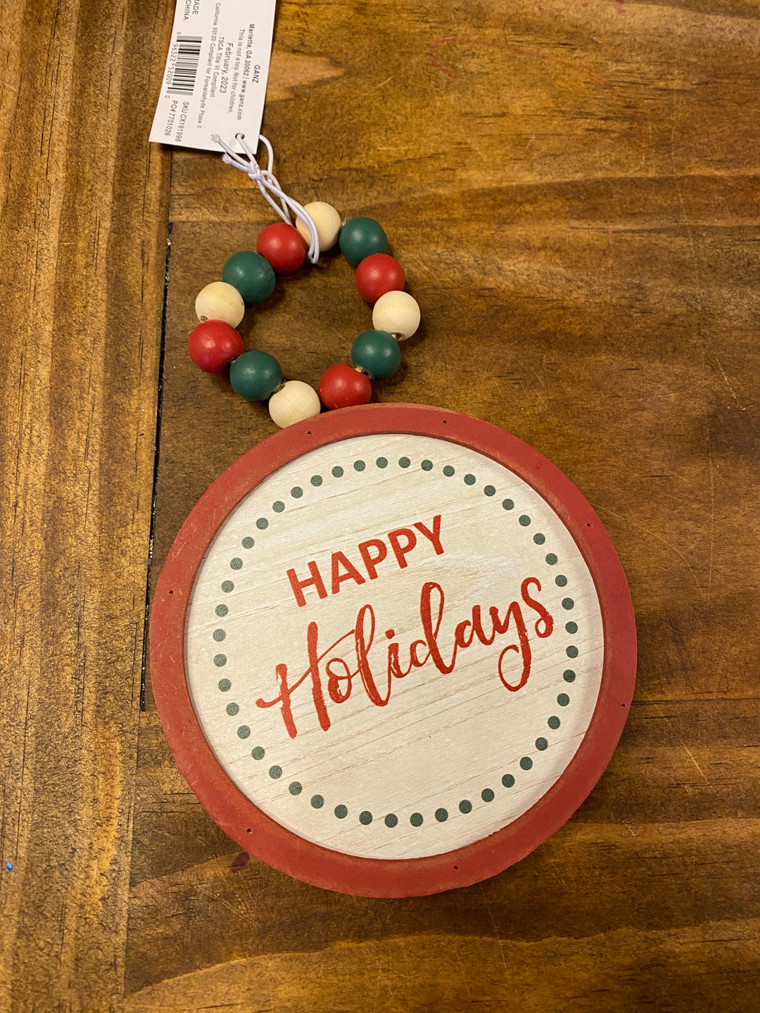 Round Wooden Ornament
