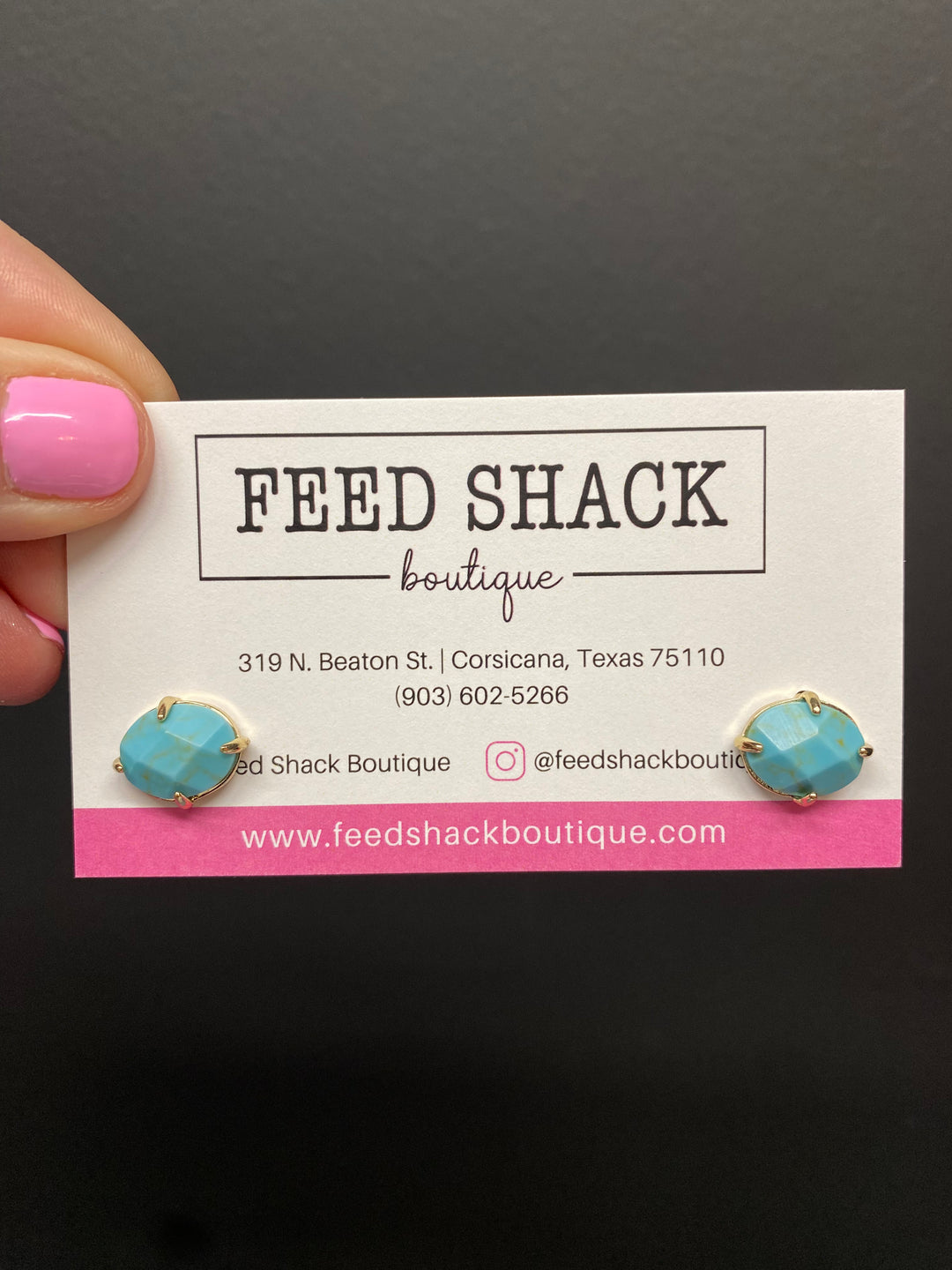 Turquoise Stone Studs