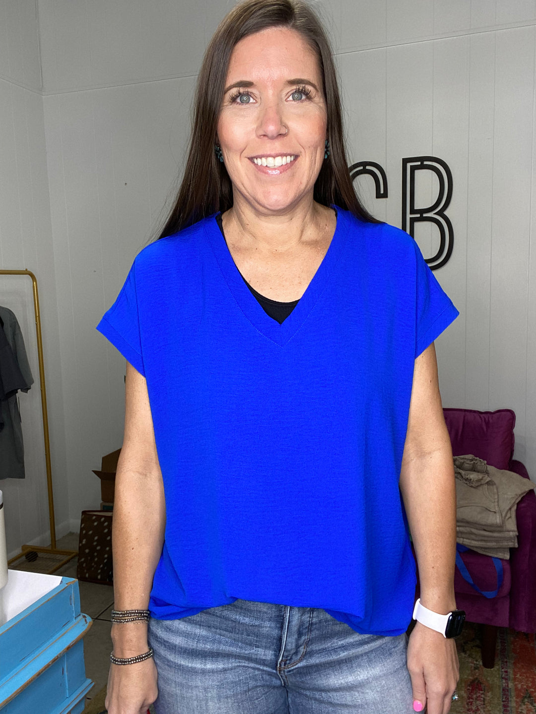 April Top in Royal