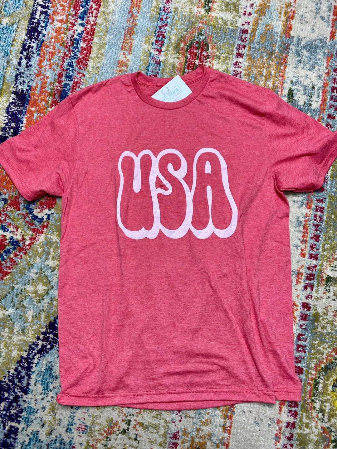 USA Retro Tee in Red
