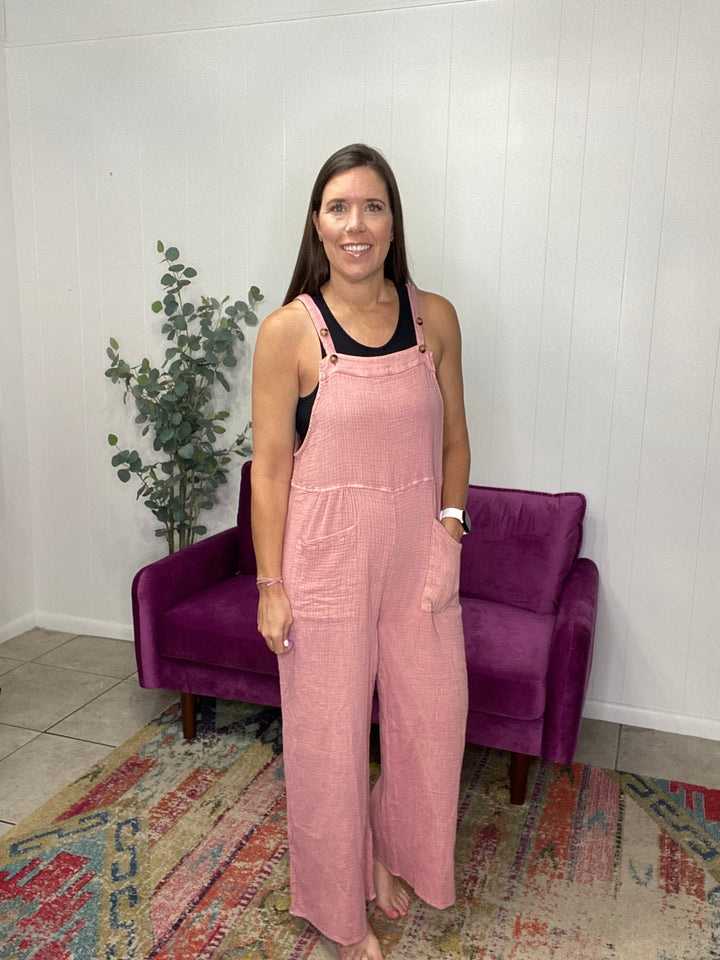 Morgan Overalls in Pink