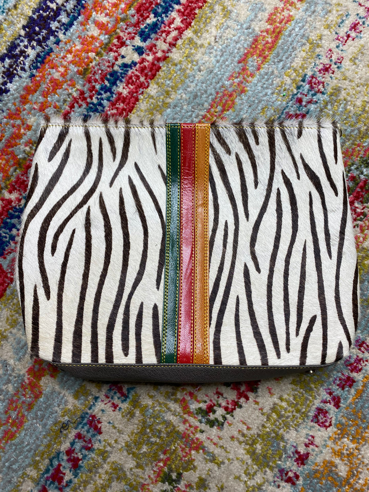 Evelyn Striped Leather Crossbody