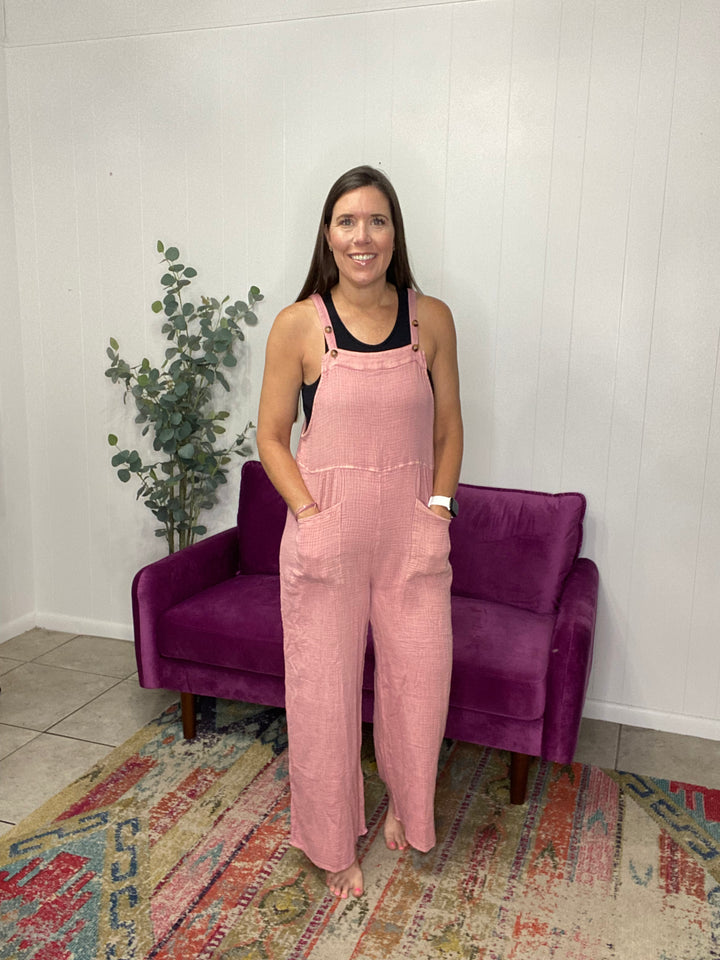 Morgan Overalls in Pink