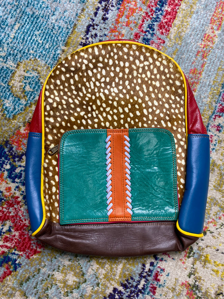 Jourdi Leather Stitched Backpack