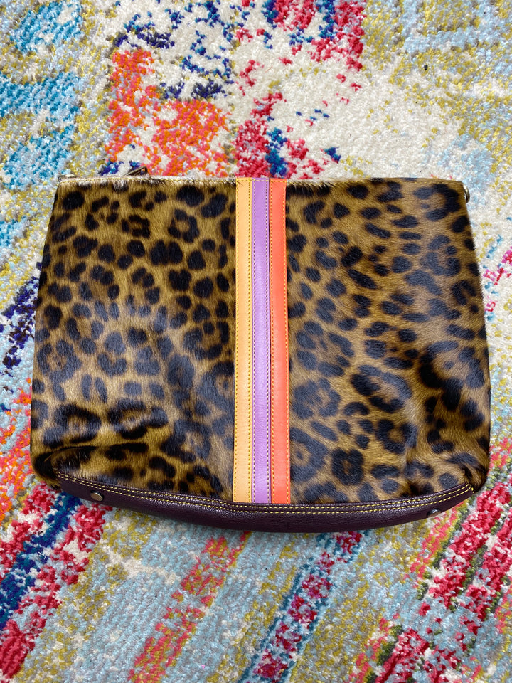 Evelyn Striped Leather Crossbody