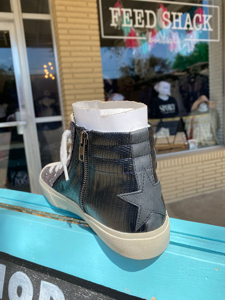 Rooney Black Snake Sneaker