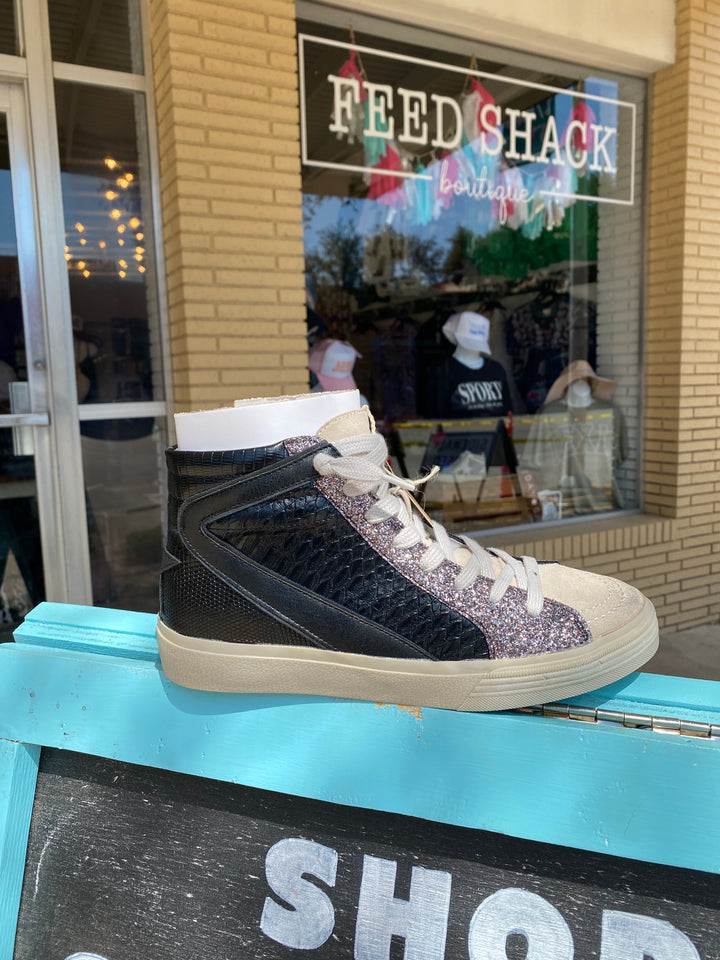 Rooney Black Snake Sneaker