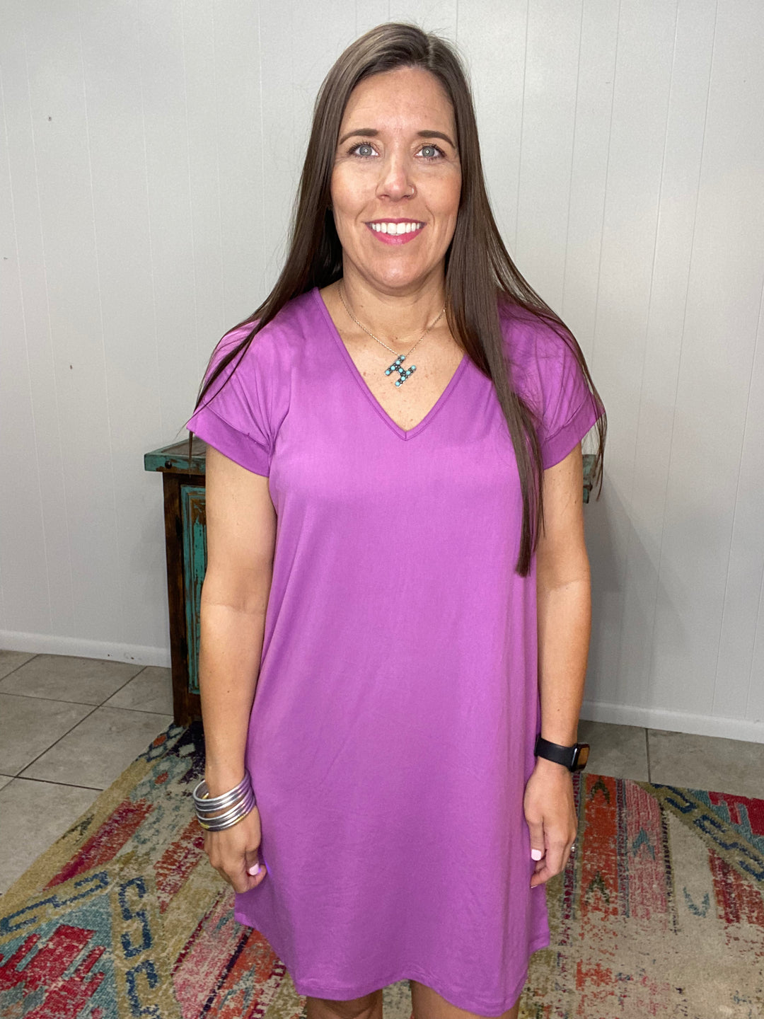 Lauren Dress in Purple