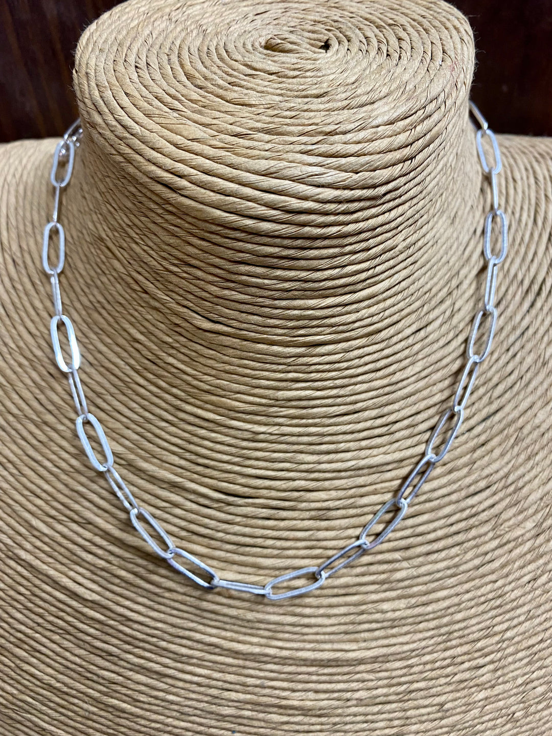 Paper Clip Necklace in Silver